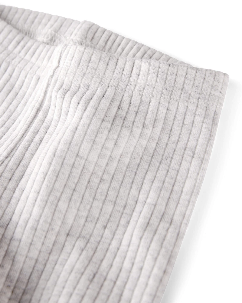 Baby 2-Pack Organic Cotton Ribbed Pedal Shorts