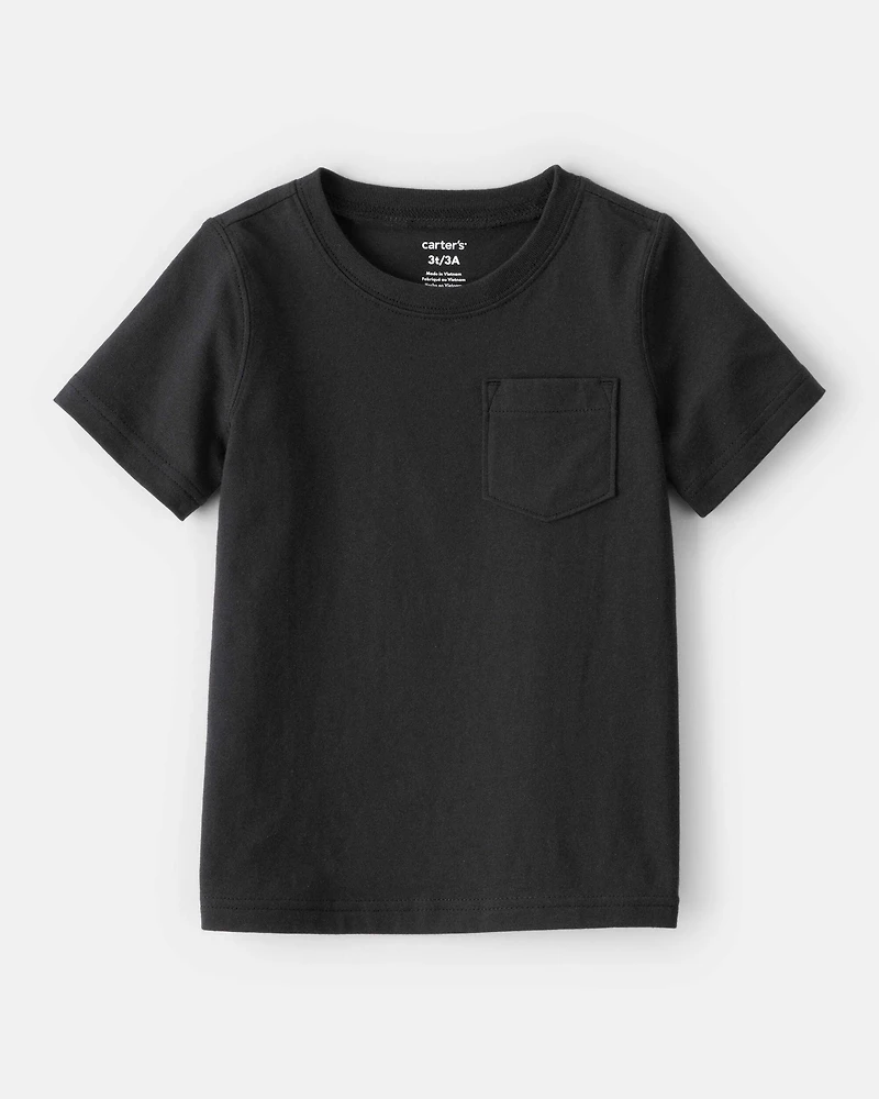 Toddler Solid Short-Sleeve Tee - Black