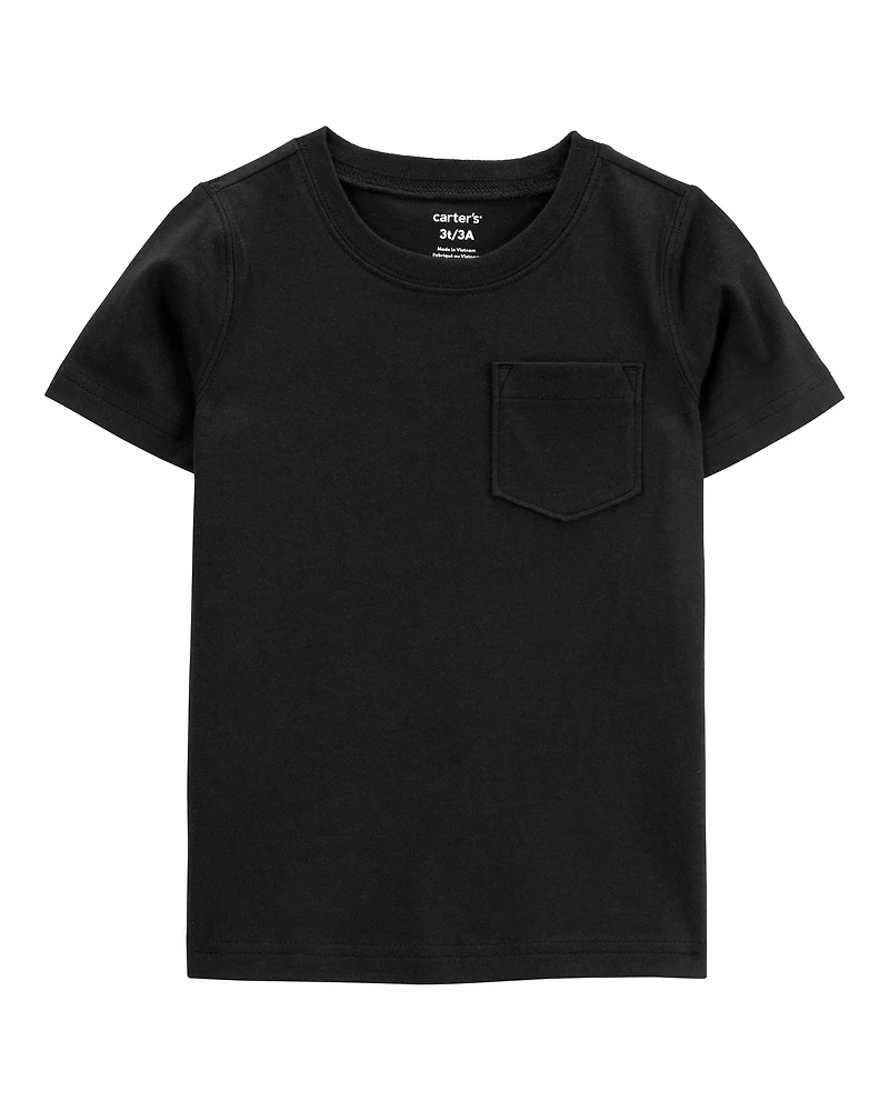 Toddler Solid Short-Sleeve Tee - Black