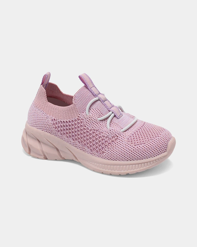 Toddler Girl Pull-On Athletic Sneakers - Pink