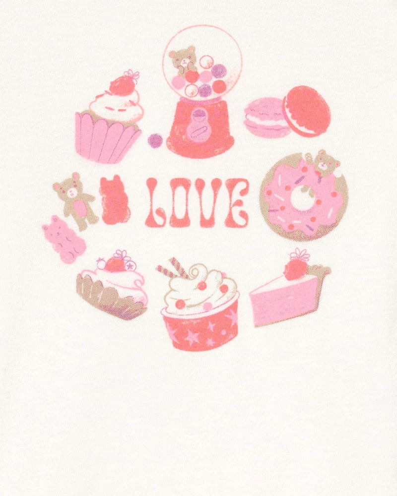 Toddler Sweet Treats Short-Sleeve Graphic Tee - White