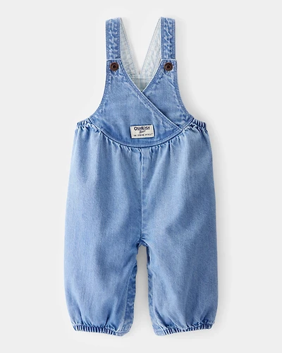 Baby  Vintage Inspired Chambray V-Neck Overalls  - Nostalgia Wash