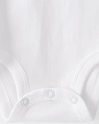Baby 5-Pack Sleeveless Bodysuits - White