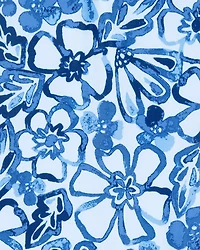 Toddler Girl 1-Piece Floral Swimsuit - Blue