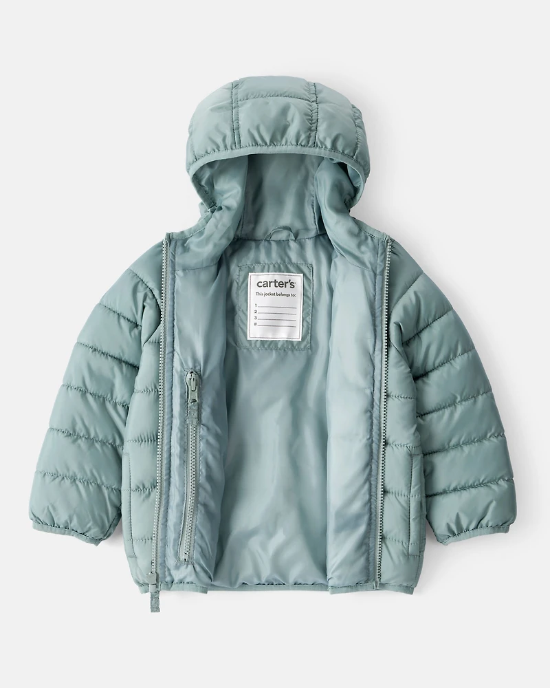 Toddler Packable Hooded Puffer Jacket
