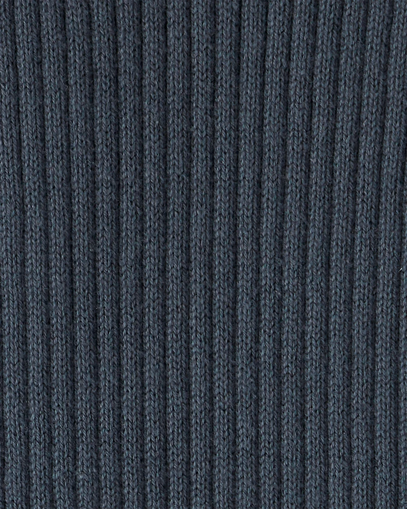Baby Button-Down Sweater Jumpsuit - Navy