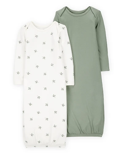 Baby 2-Pack PurelySoft Sleeper Gowns - Green