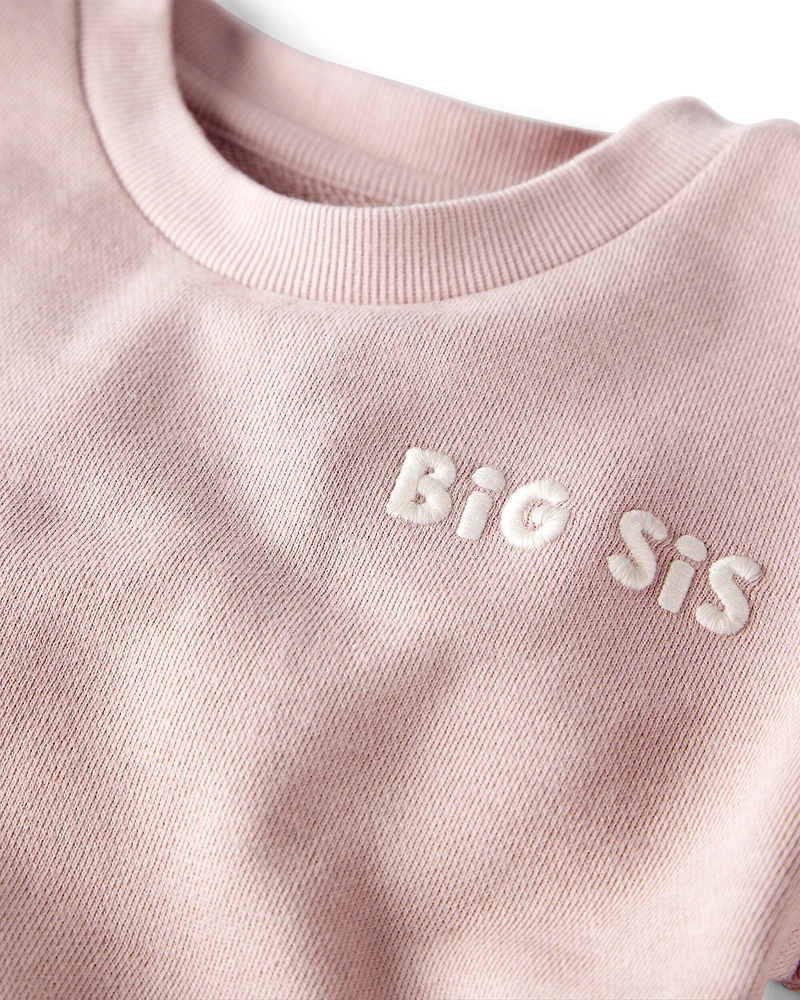 Toddler Organic Cotton Big Sis Sweatshirt
