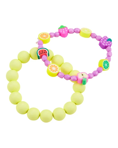 2-Pack Fruit Beaded Bracelets