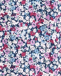 Girls Floral Cotton Pull-On Stretch Leggings - Purple