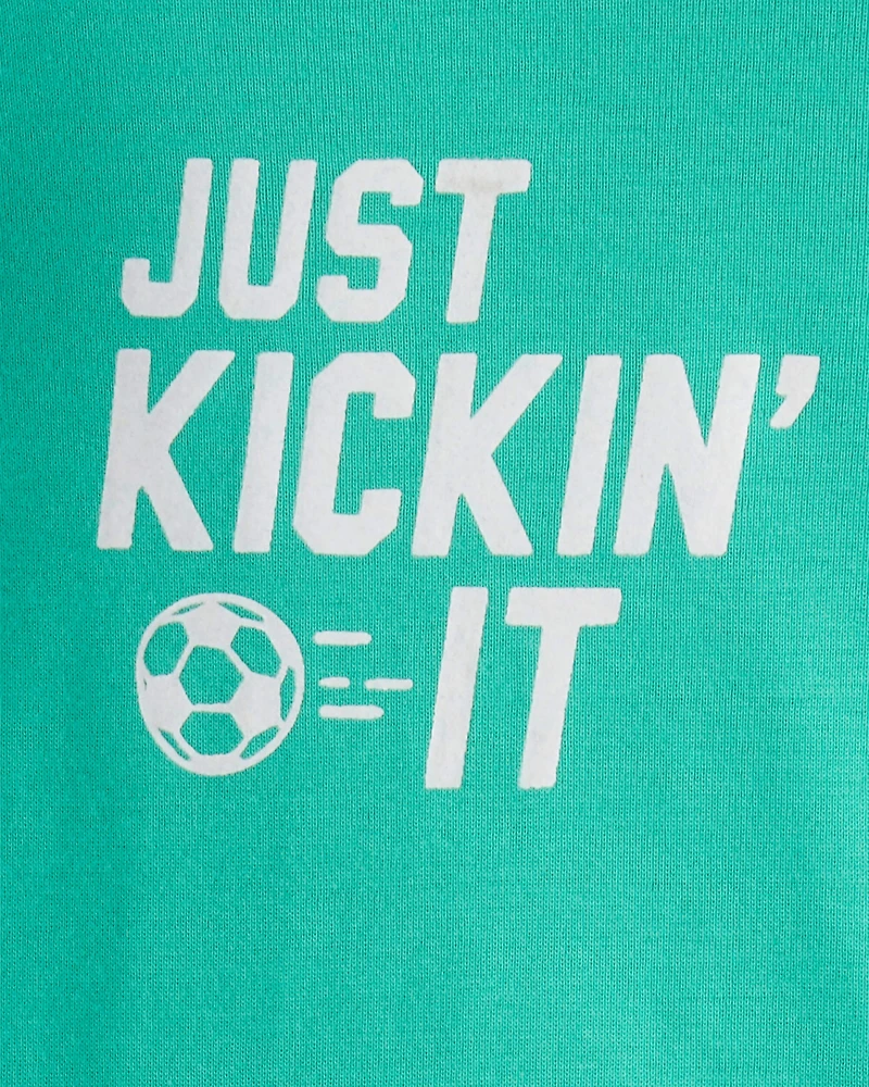 Baby Boy 2-Piece 'Just Kickin it' Soccer Bodysuit & Pant Set - Green