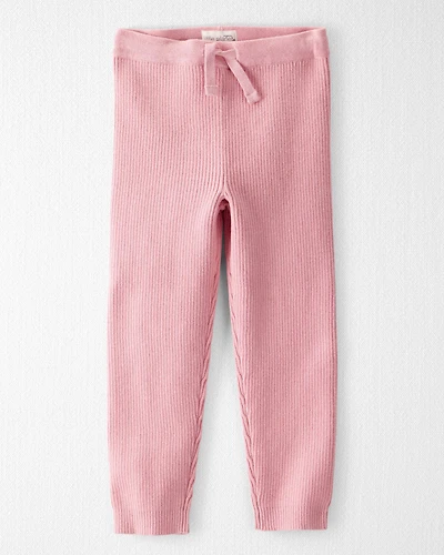 Toddler Girl Organic Cotton Sweater Knit Pants