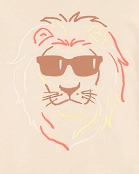 Toddler Boy Lion Short-Sleeve Graphic Tee - Brown