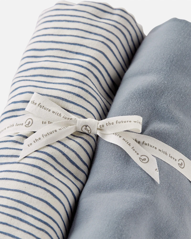 Baby 2-Pack Organic Cotton Muslin Swaddle Blankets