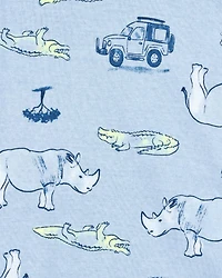 Toddler Boy 4-Piece Alligator Cotton Pajamas