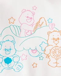 Girls Care Bears Long-Sleeve Pullover Hoodie - White
