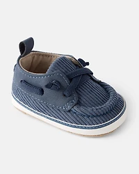 Baby Boy Corduroy Boat Shoes - Blue