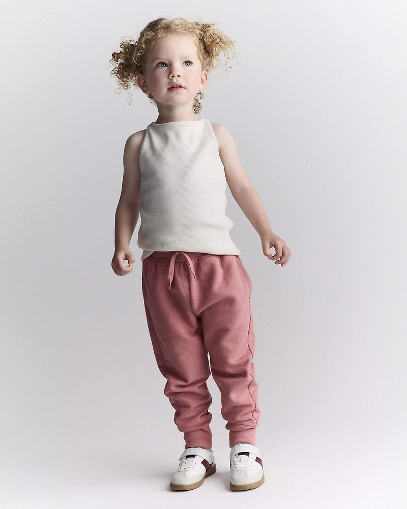 Toddler Girl Ribbed Tank Top - Cream