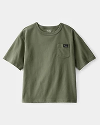 Kid "Keeping It Real" Relaxed Pocket Tee - Green