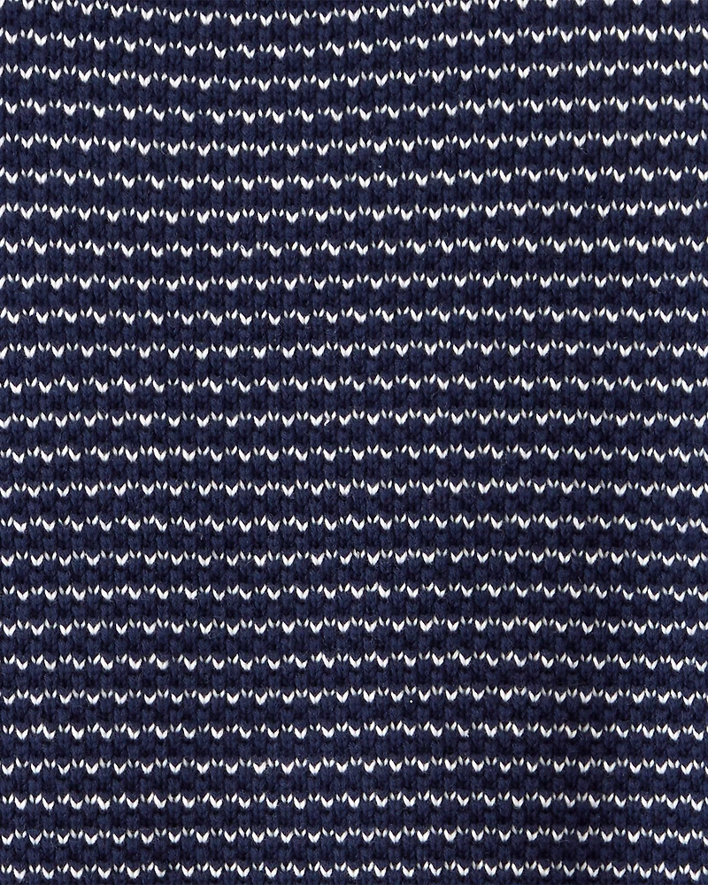 Boys Striped Cotton Long-Sleeve Sweater - Blue
