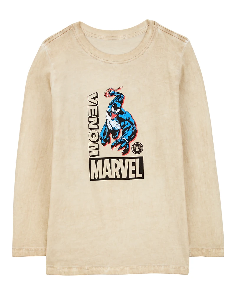 Kid Superhero Long-Sleeve Graphic Tee - Tan