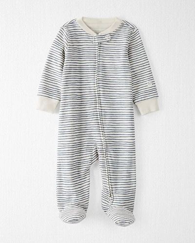 Baby Organic Cotton Sleep & Play Pajamas Stripes