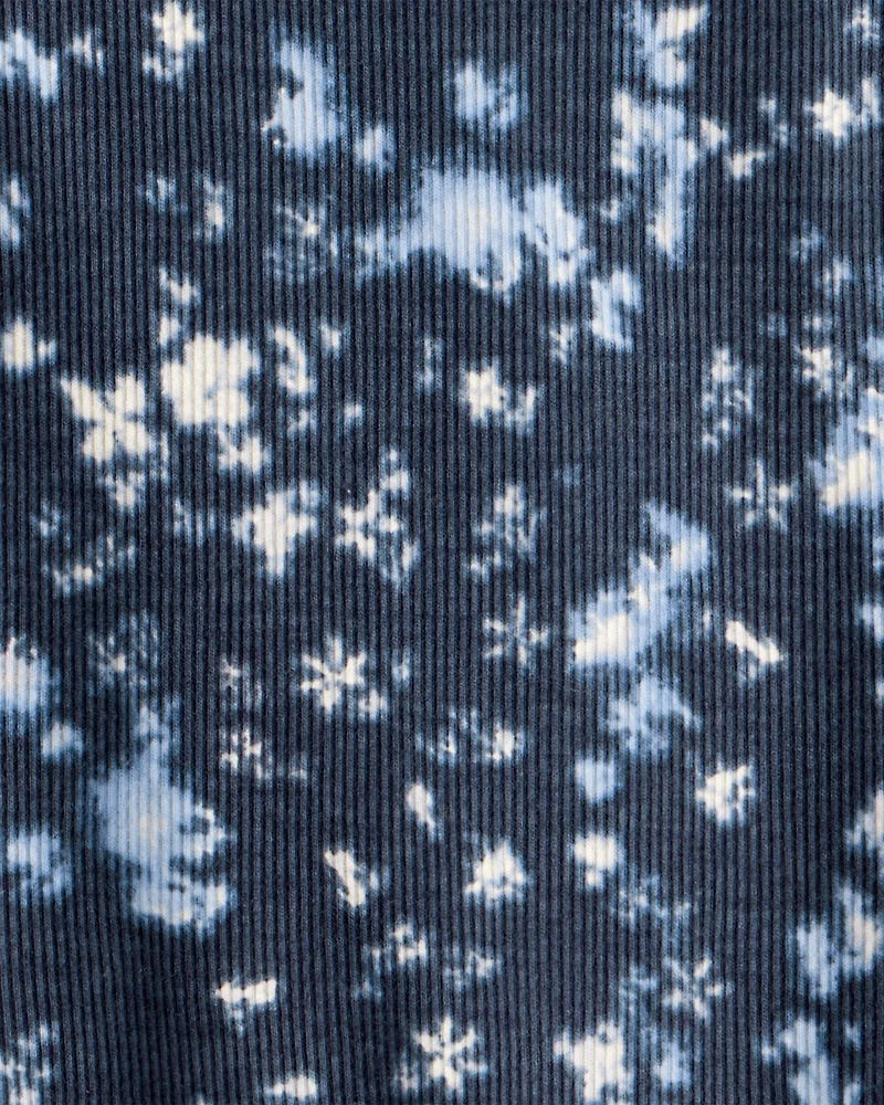 Girls  Long-Sleeve 2-Piece Floral Top Set - Blue