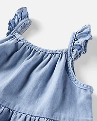 Toddler Organic Cotton Chambray Dress