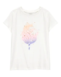 Kid Cotton Candy Short-Sleeve Graphic Tee - Ivory