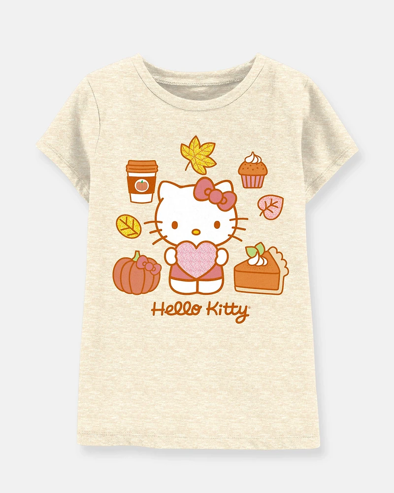 Girls Hello Kitty® Short-Sleeve Graphic Tee - Oatmeal
