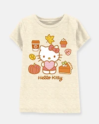Girls Hello Kitty® Short-Sleeve Graphic Tee - Oatmeal