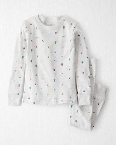 Toddler Organic Cotton Pajamas Nature Icon Print