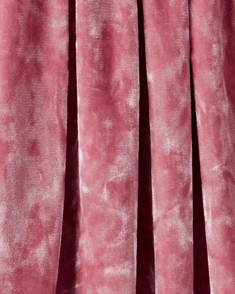 Girls Velour Skater Skirt - Pink