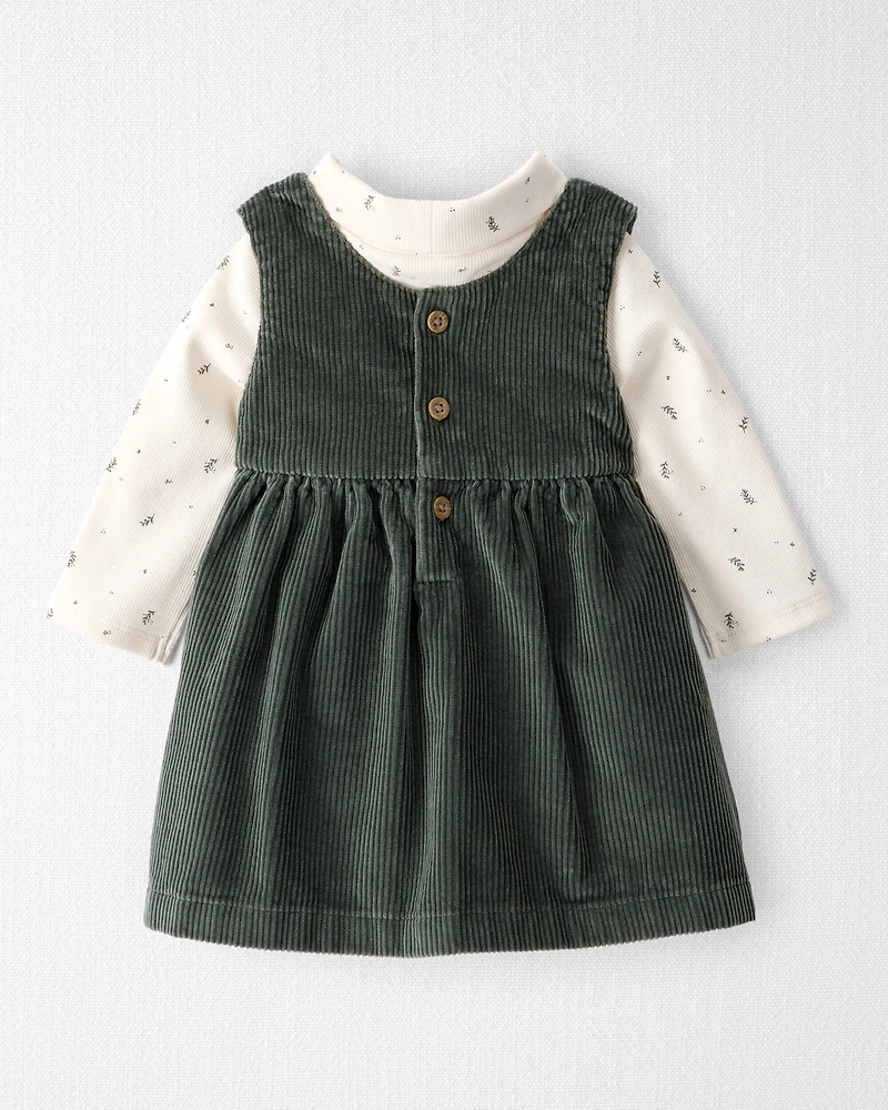 Baby Girl 2-Piece Organic Cotton Jumper Set