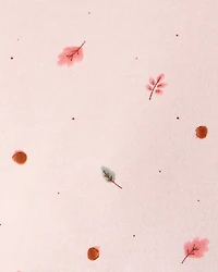 Toddler Girl Leaf Print Long Sleeve Dress - Pink