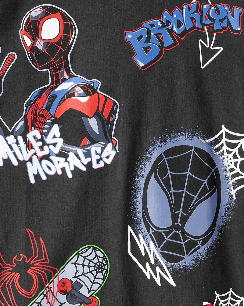 Boys Marvel™ Spider-Man Miles Morales Short-Sleeve Graphic Tee - Black
