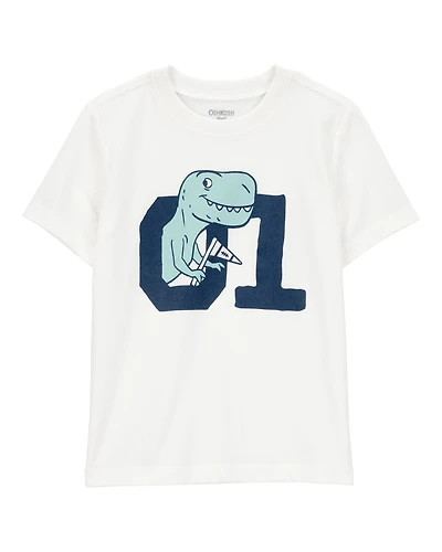 Toddler Dino Short-Sleeve Graphic Tee - Ivory