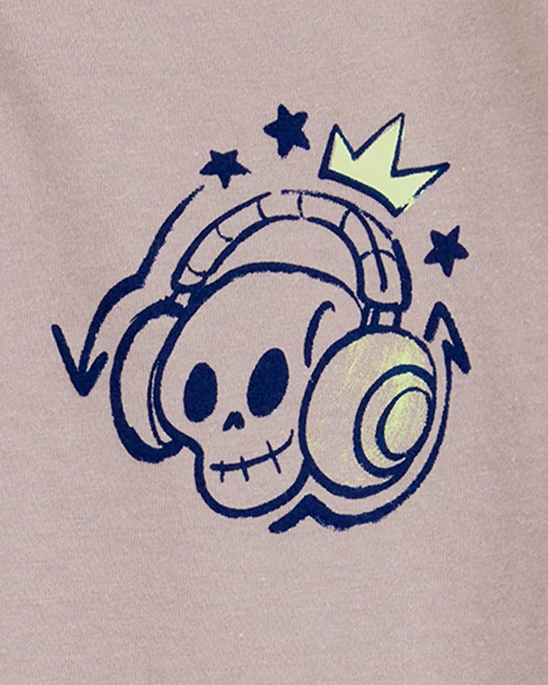 Kid Skull Short-Sleeve Graphic Tee - Brown