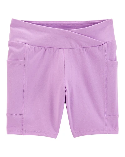 Kid High-Rise Bike Shorts - Purple