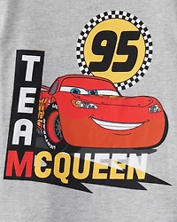 Toddler Boy 2-Piece Cars Lightening McQueen Outfit Set - Heather/Black