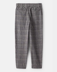 Boys Plaid Pants - Grey