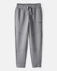 Boys 2-Piece Active Tee & Joggers Set - Burgundy/Grey