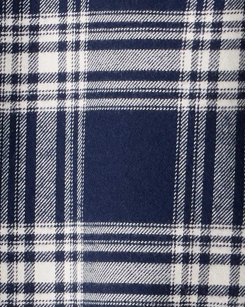 Toddler Organic Cotton Button-Front Flannel Shirt