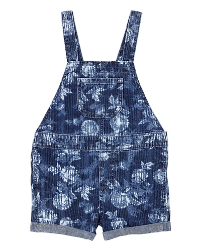 Baby Iconic Denim Floral Shortalls - Blue