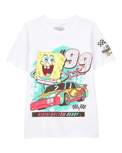 Boys SpongeBob Graphic Tee - White