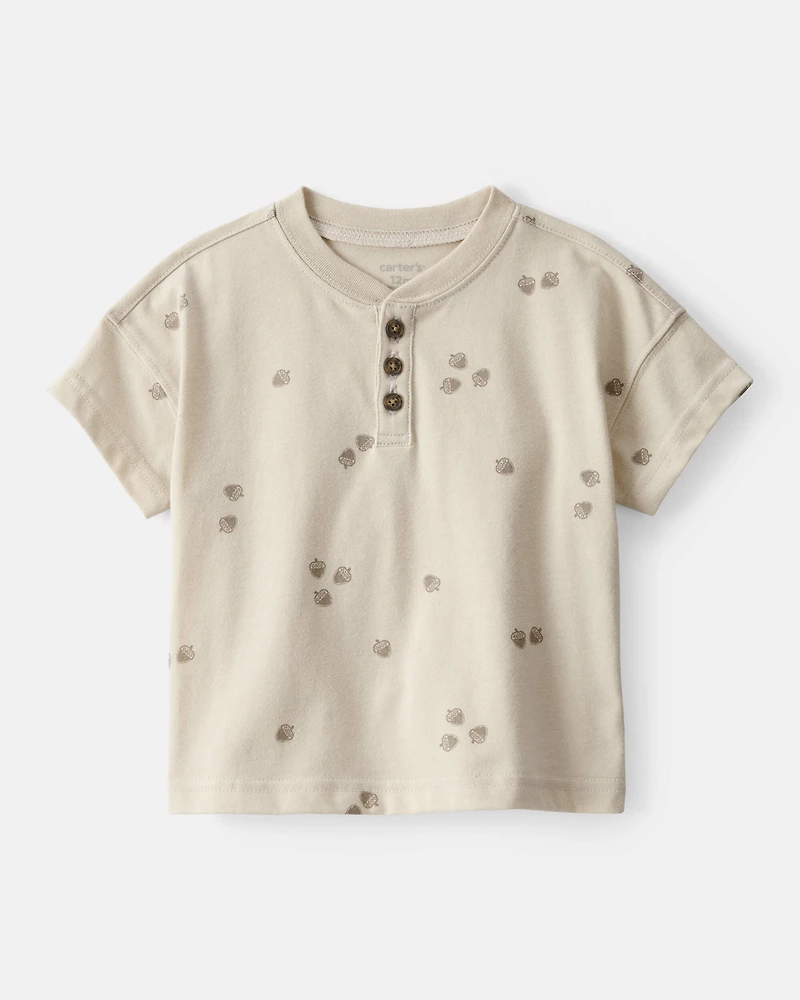 Baby Boy Acorn Short-Sleeve Tee - Brown