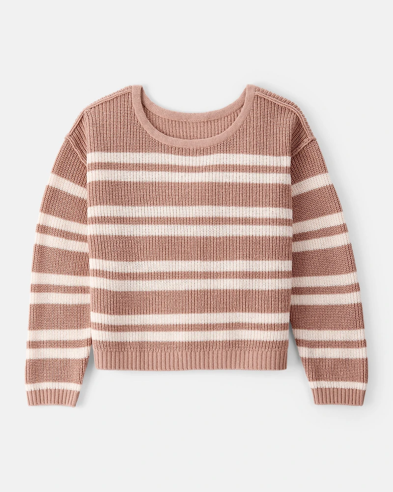 Girls Long-Sleeve Sweater - Brown