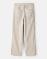 Girls Cotton Wide-Leg Pants - Cream