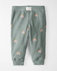 Baby Organic Cotton Waffle Knit Set in Magical Rainbow Print