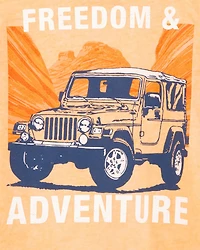 Boys Jeep Graphic Tee - Orange